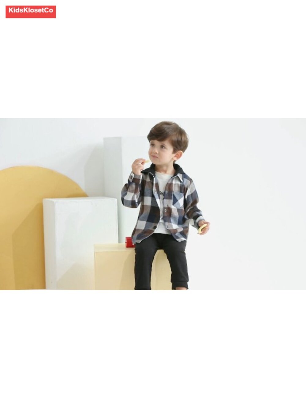 Toddler Boys Girls Flannel Hooded Plaid Shirt Long Sleeve Cotton Blend Button - Picture 6 of 6